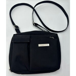 Baggallini Crossbody Shoulder Bag Convertible Strap Pockets Nylon Black Zipper
